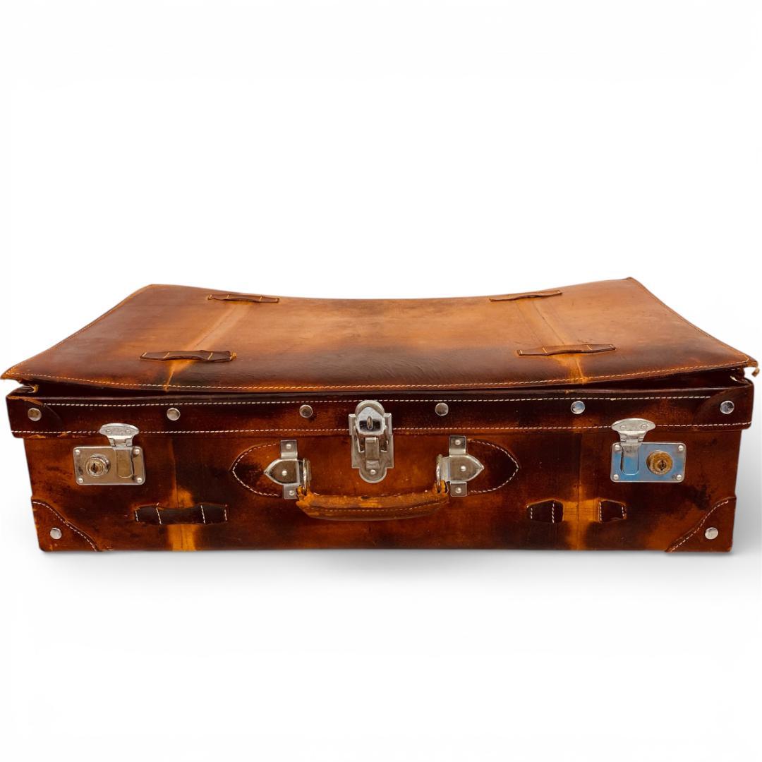 特大　レザー　本革トランクケース　トランクバッグ　ビンテージ　75cm×45cm