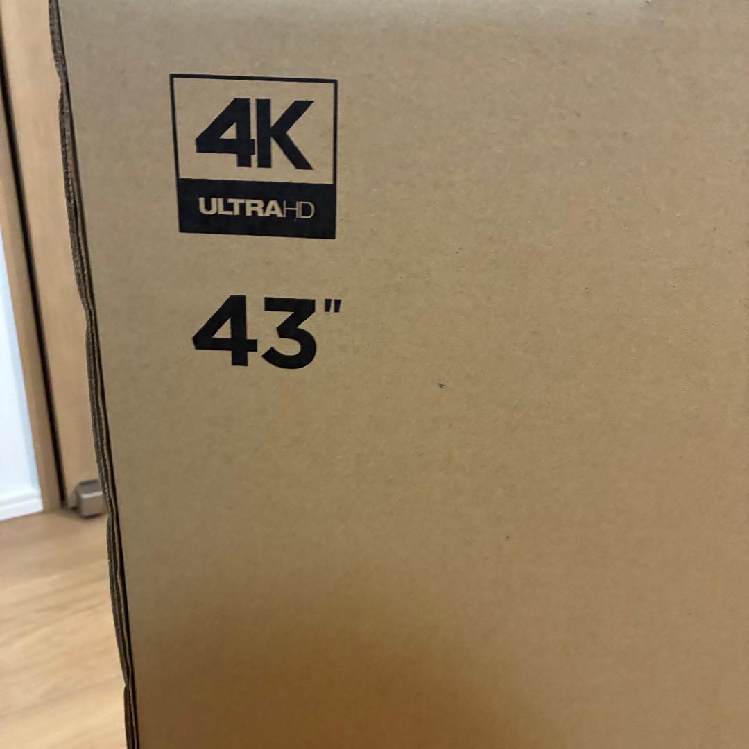 新品　未開封　43型　4K テレビ　チューナーレス
