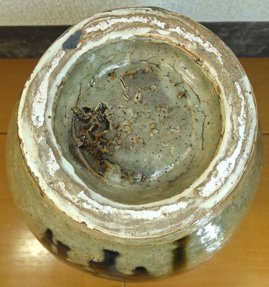 人間国宝 金城次郎 魚紋花瓶(魚4）栞 共箱 壺屋焼 壷屋焼 珍品上作花瓶 美品