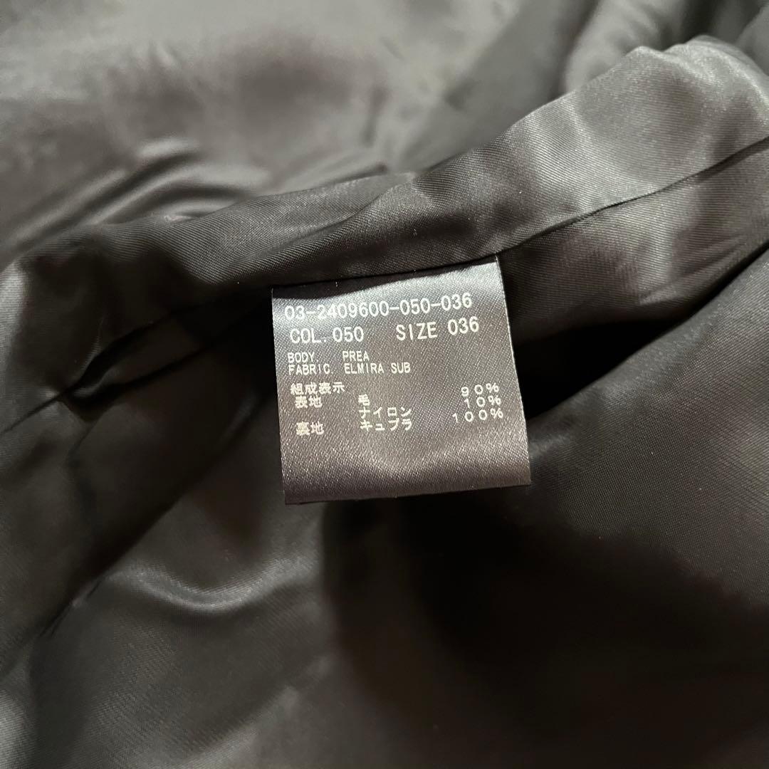 美品✨セオリーリュクス　ダブル　メリノウール　チェスターコート　ブラック　36