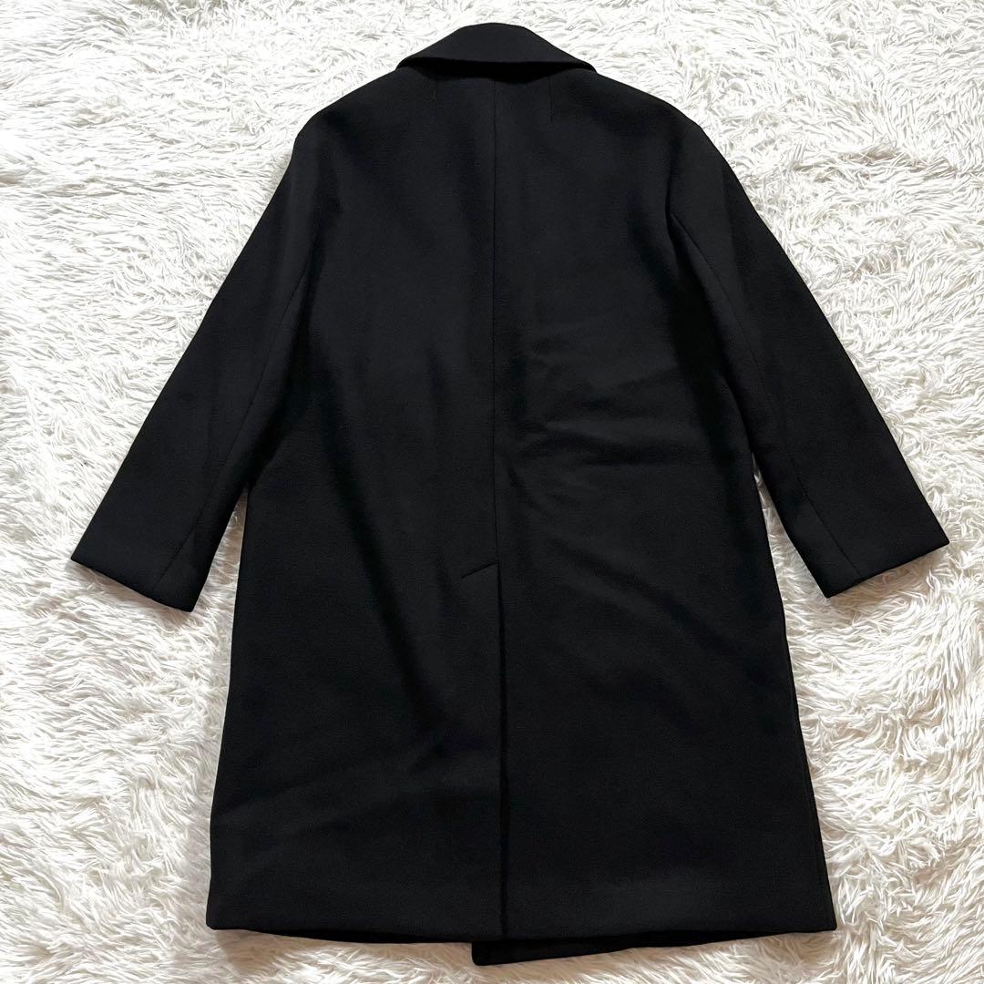 美品✨セオリーリュクス　ダブル　メリノウール　チェスターコート　ブラック　36