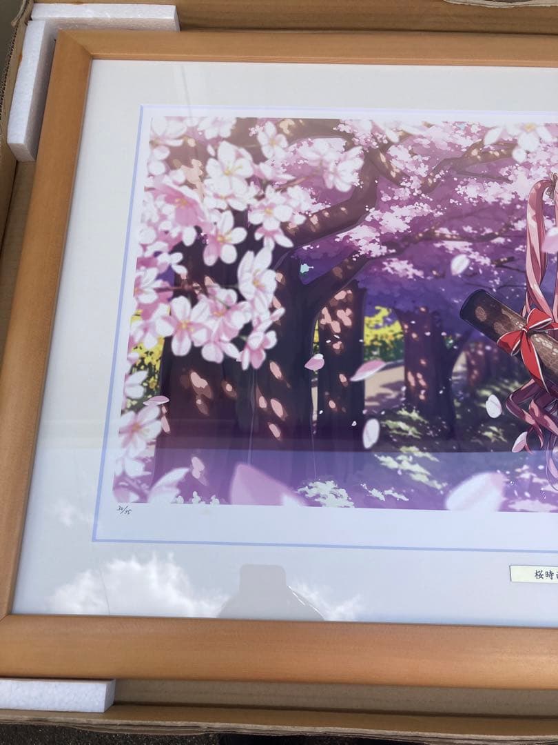 ミクスドメディア　カントク　桜時雨　アールビバン　版画　くるみ