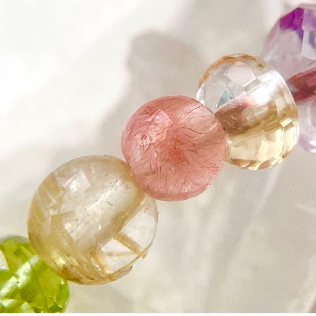 天然石★ブレスレット ストロベリークォーツ ♪ 373