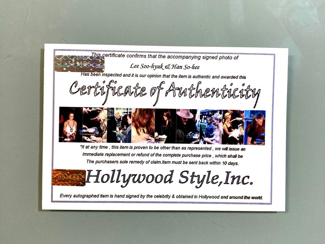 イ・スヒョクとハンソヒ直筆サイン入り2Lサイズ写真…