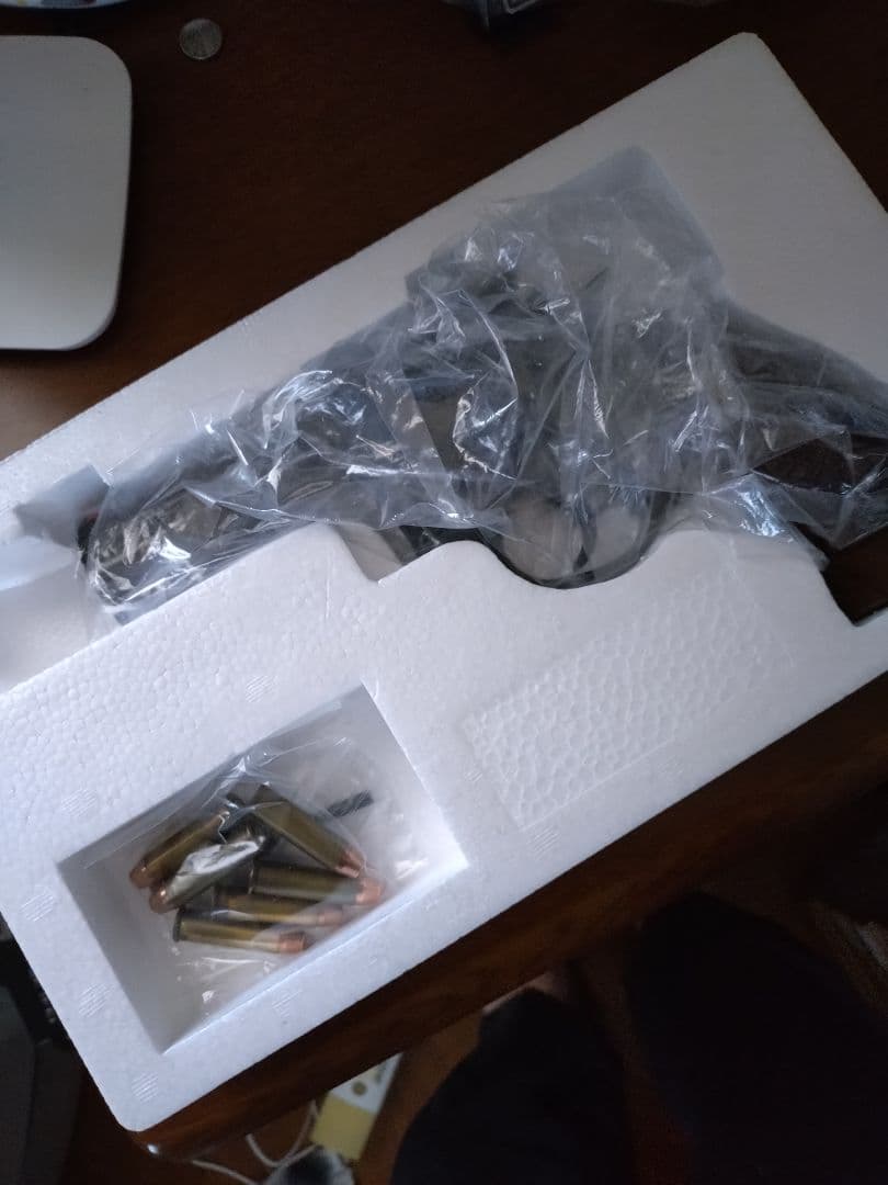 マルシン　m586 4インチ　WディープブラックABS　モデルガン木製グリップ