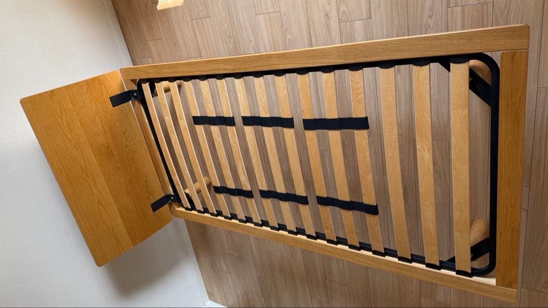 【misima25】無印良品木製シングルベッドフレーム ヘッドボード付