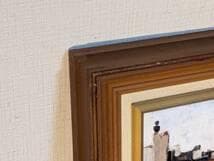 【真作】絵画　田所幸一　油彩0号　パリの屋根　1977年作 モダン構成　X166