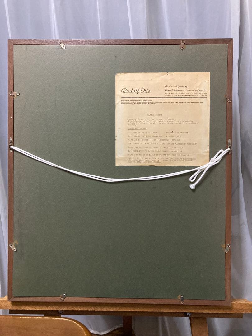 油彩 油絵 パリ風景画【Lucien Delarue】 印象派 サイン F6号