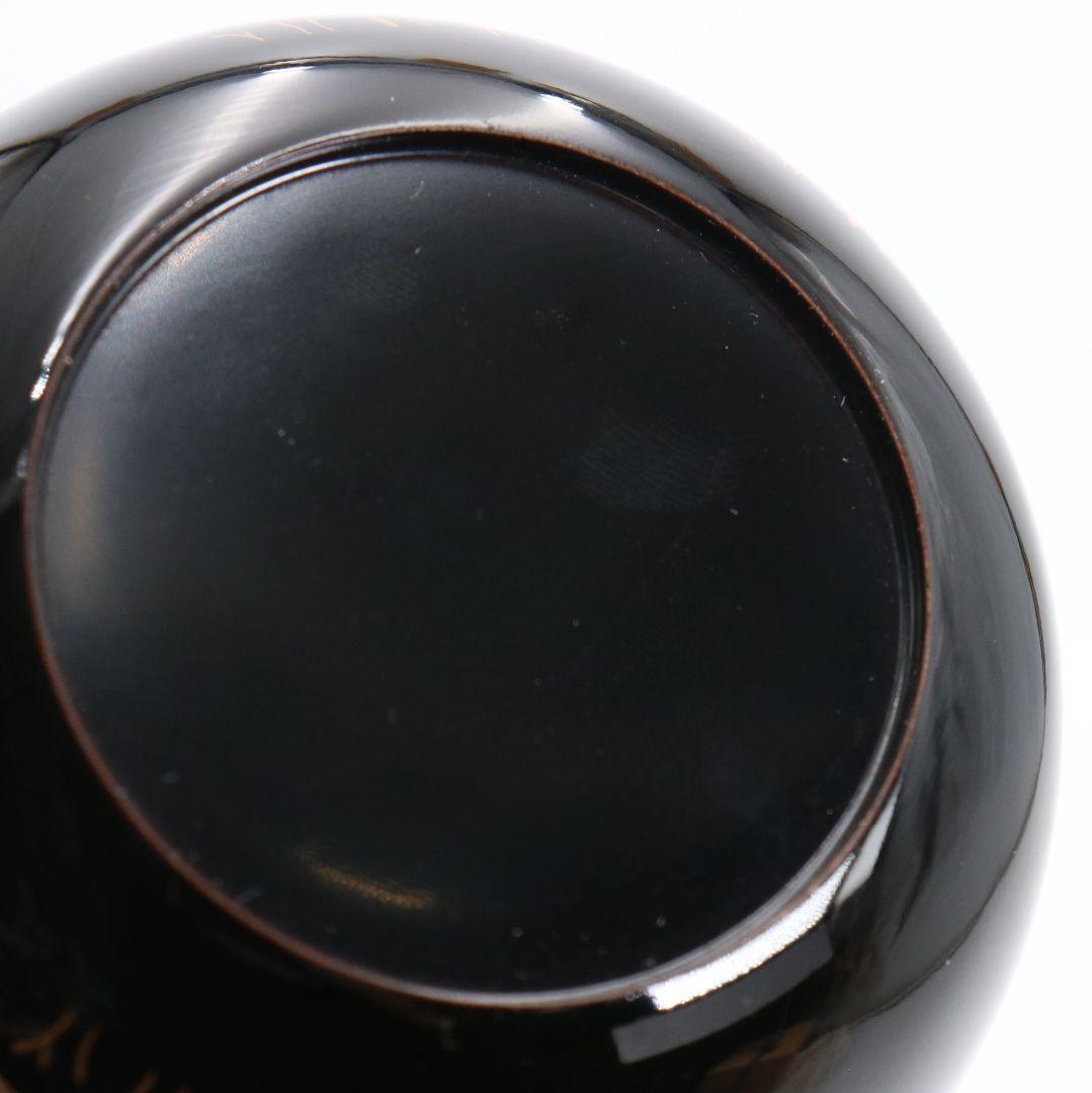 松永松寛作 笹露蒔絵 平棗 銀粒 茶道具 共箱　V871　N6