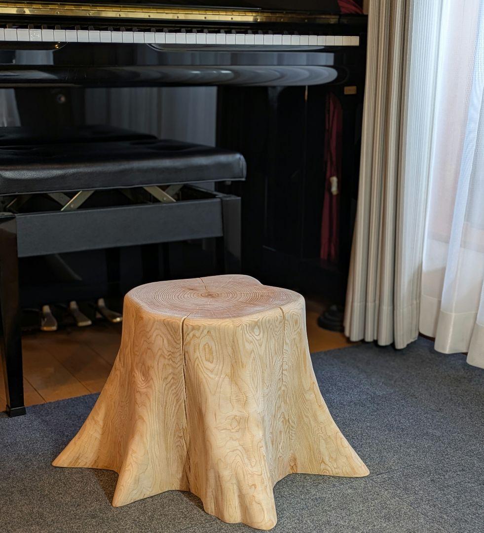 檜　切り株　丸太　椅子　スツール　 テーブル　高さ約31.5㎝
