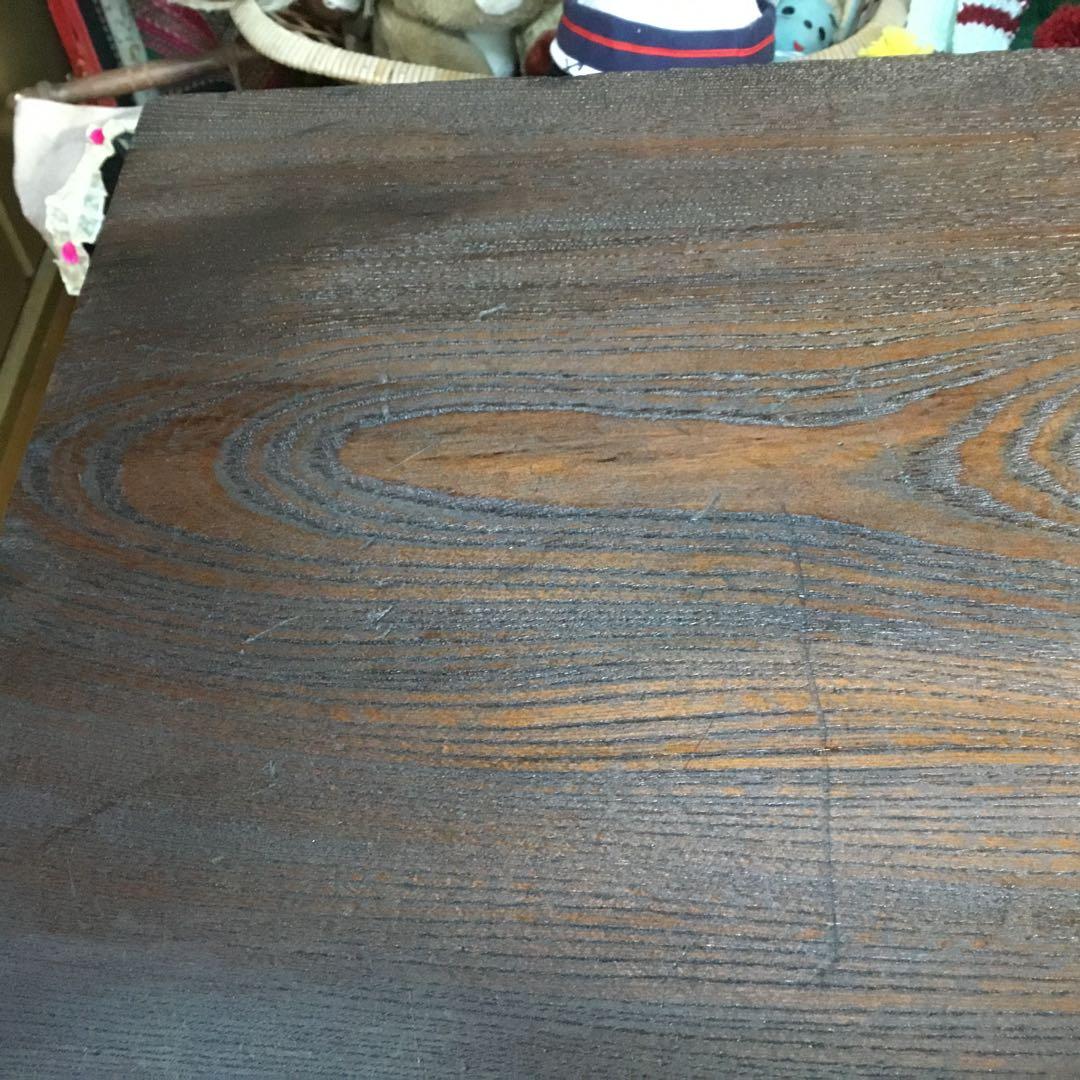 ※アンティーク※ SINGER足踏みミシン脚のテーブル　ケヤキ天板　アイアン