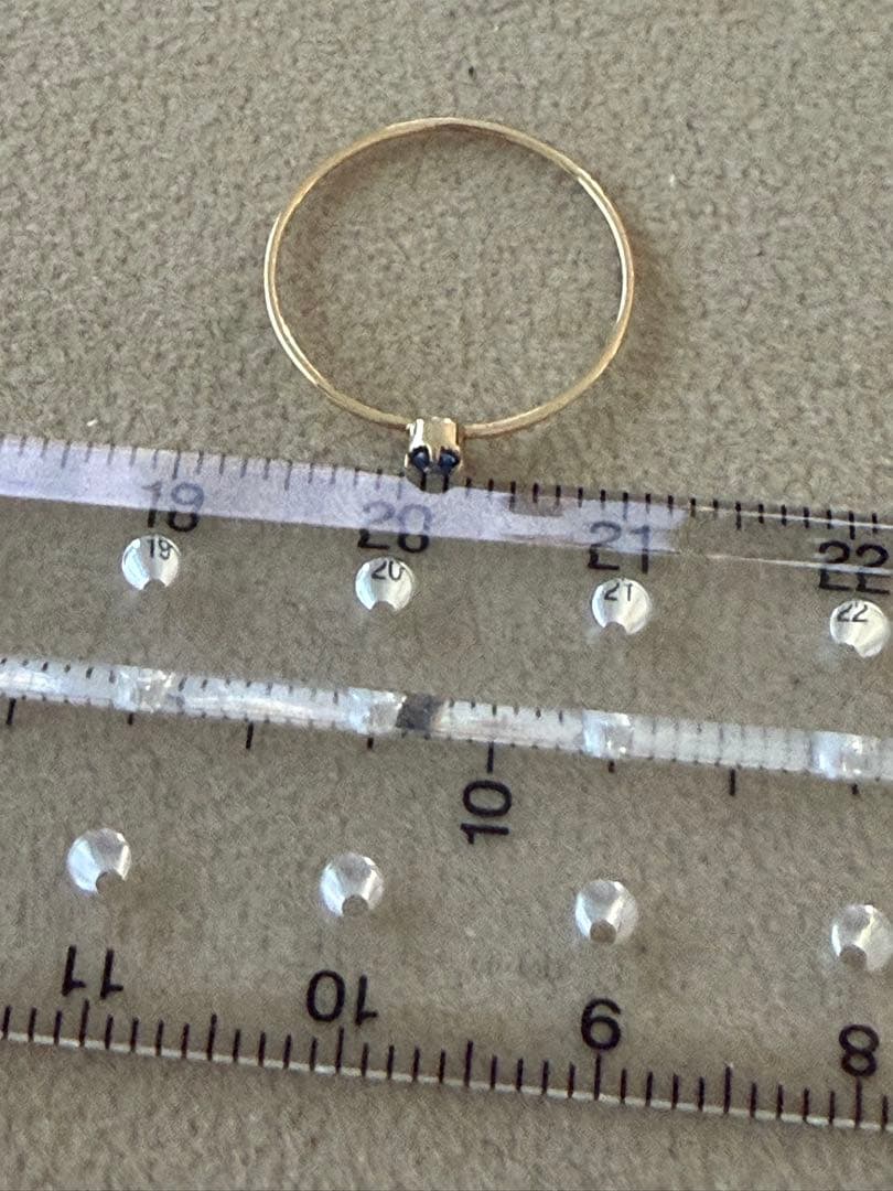 k10 サファイア　ミルグレインミニリング