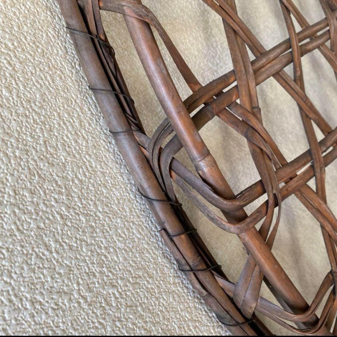 アンティークお蚕籠 古道具 竹カゴ 大笊 骨董 壁飾り 昔道具 植栽飾り