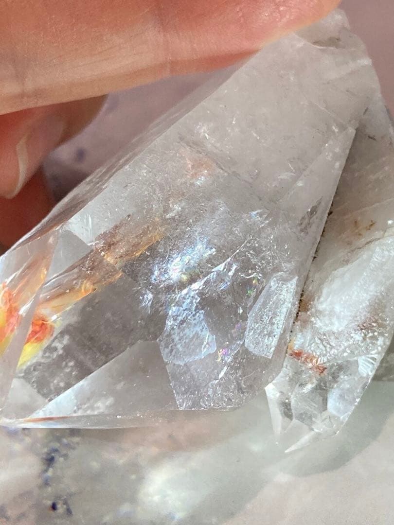 炎の精霊ঌ 　アンフィボールインクォーツ✨　クラスター　原石　クリスタル　水晶