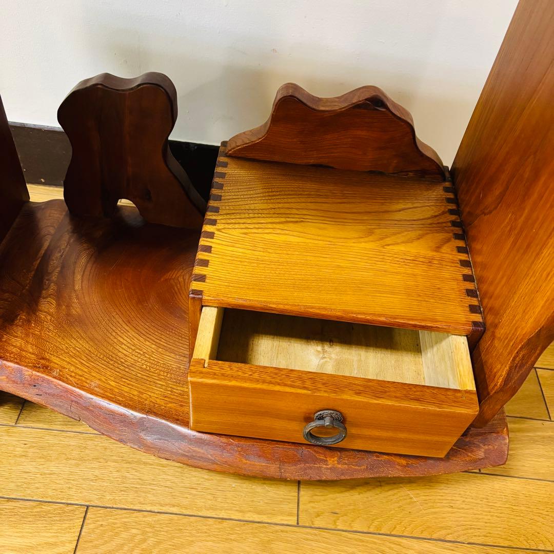 【希少品】深谷木工 木製 天然木 板 脚付き 座卓 サイドテーブル　送料込み