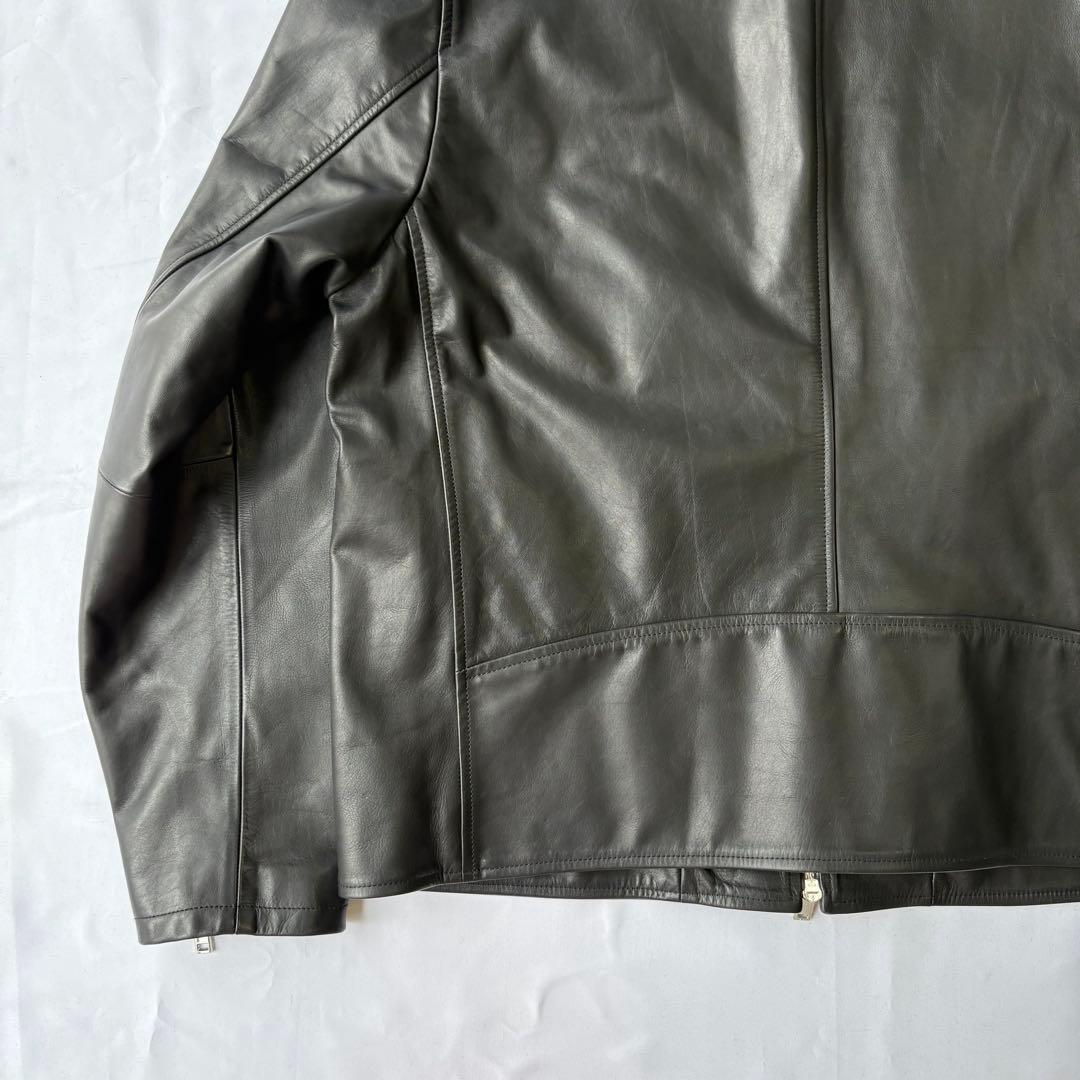 美品 theory セオリー シングルライダースジャケット 牛革 XXL