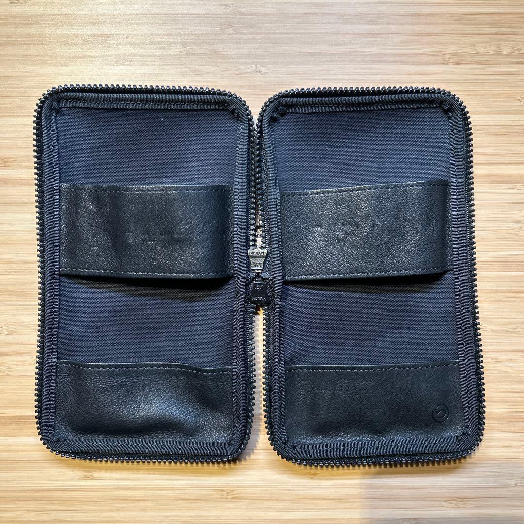 つくしペンケース 革 黒