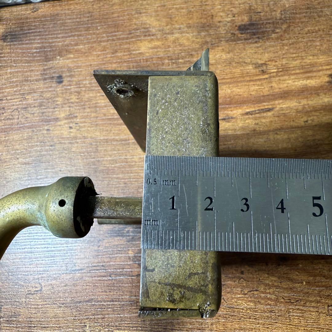 フランス アンティーク ヴィンテージ 鍵付き 真鍮製 ドアノブ