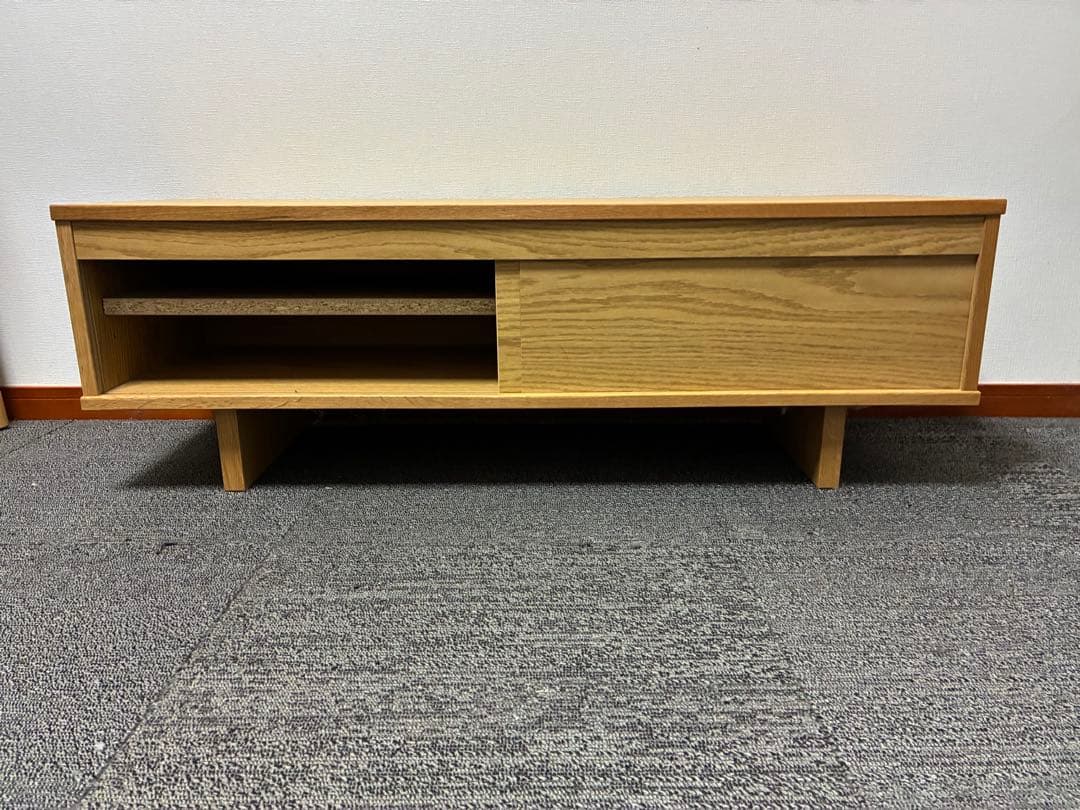 無印良品 MUJI オーク材AVラック・薄型 幅110cm