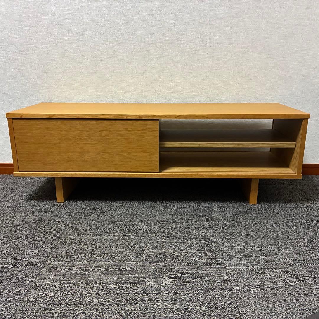 無印良品 MUJI オーク材AVラック・薄型 幅110cm