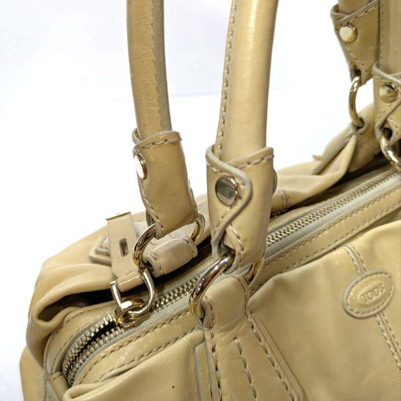 TOD'S　トッズ　ハンドバッグ　ベージュ　レザー　日本限定　希少　大幅値下げ