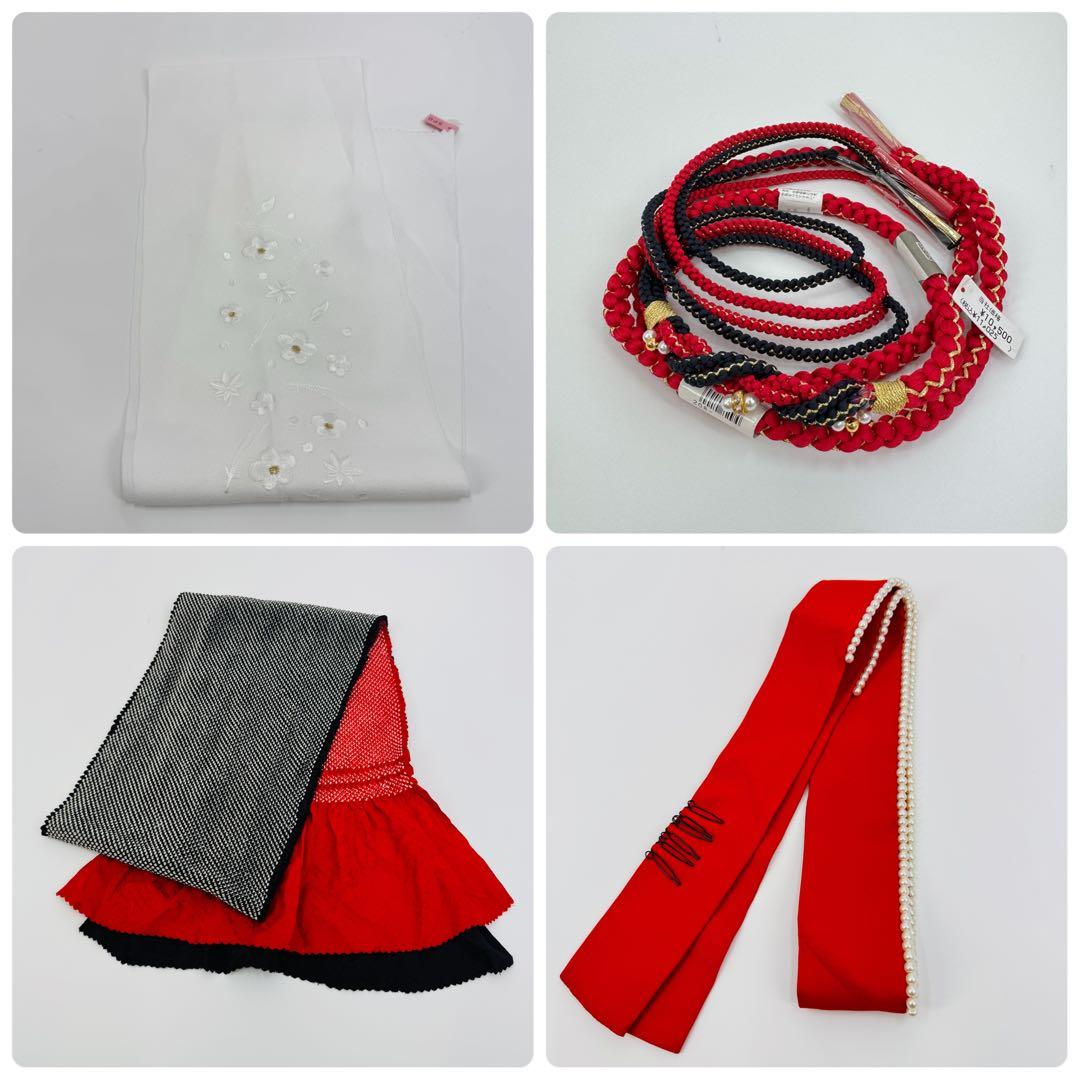 美品　振袖セット　絞り　地紋　鶴　御所車　成人式　結婚式　長襦袢付き　正絹