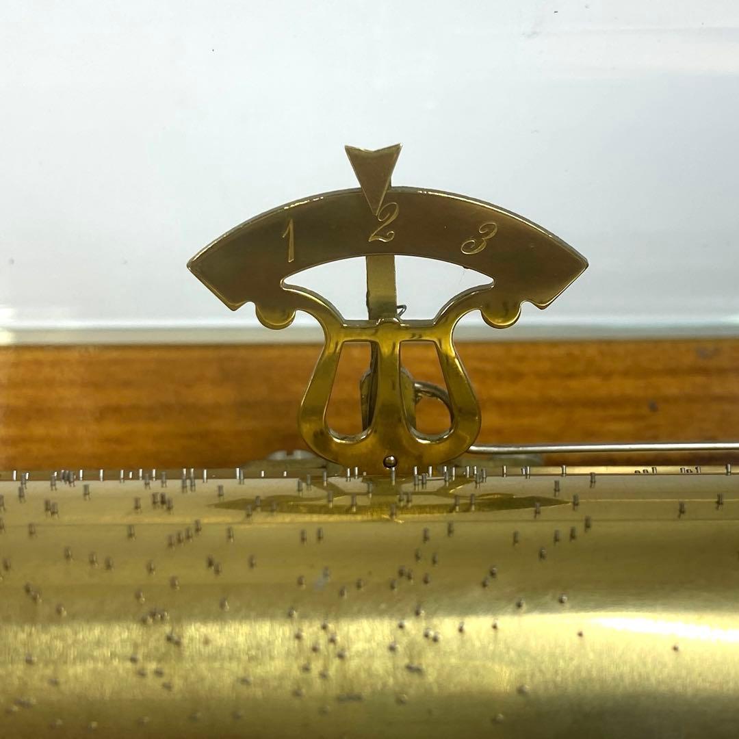 稼働品リュージュシリンダー式オルゴール144弁3曲　東Y7-0217☆1Fチコサ