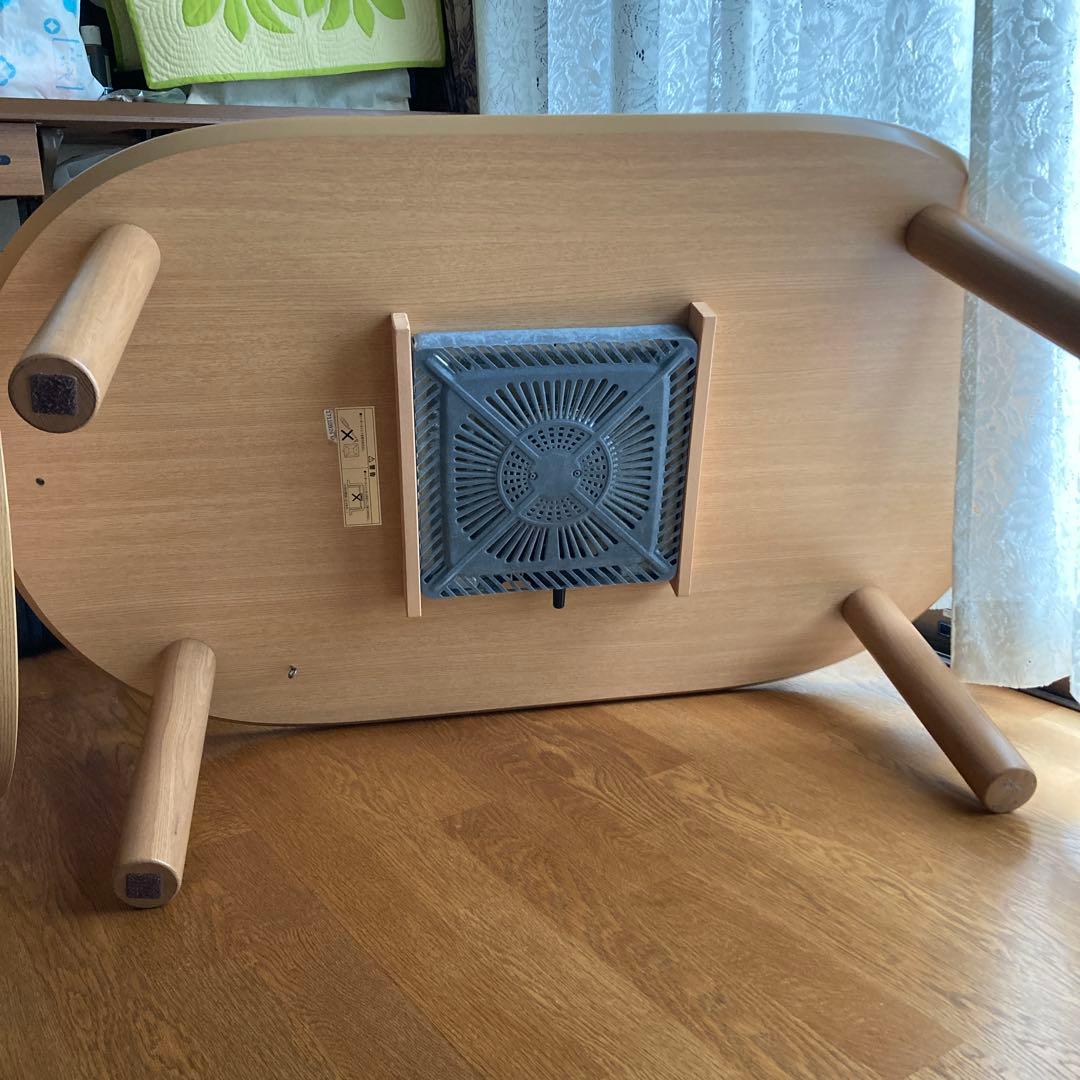 無印良品楕円形こたつ　タモ材　ナチュラル