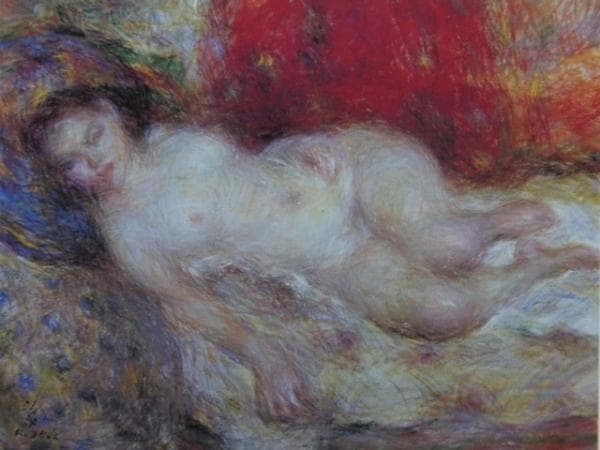 伊藤清永、【憩い】、希少な画集より、状態良好、新品高級額装付