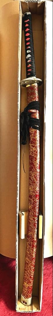 日本武具美術 模擬刀 模造刀 装飾鞘 赤金雲 大刀 豊臣秀吉刀