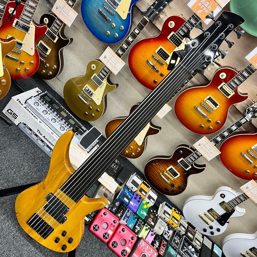 【11371】 ノーブランド 7弦ベース フレットレスベース ナチュラル