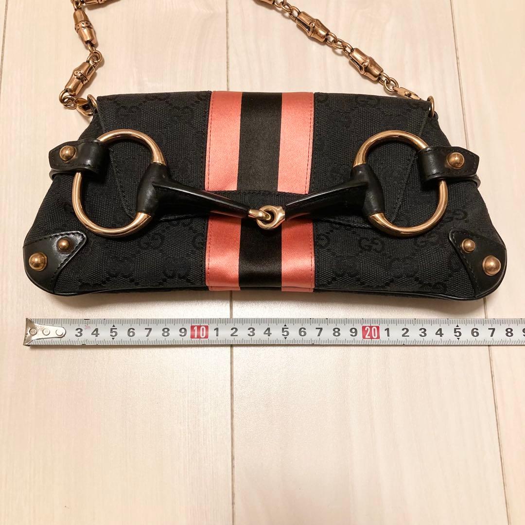 GUCCI バッグ　ハンドバッグ　限定　ピンク　ホースビット　ハミ　グッチ