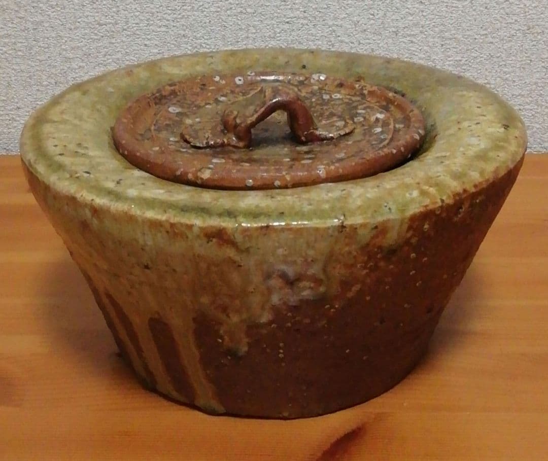 淡々斎書付　祥豊作　信楽焼　水指　共箱　茶道具