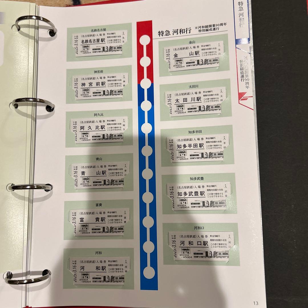 名鉄特急車両硬券入場券 コンプリートセット