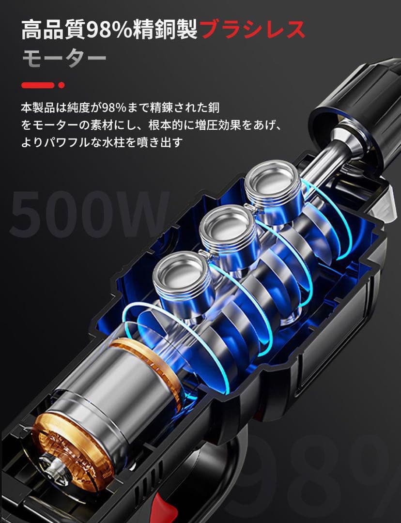 【高圧洗浄機】充電式 コードレス ハンディウォッシャー バッテリー付き