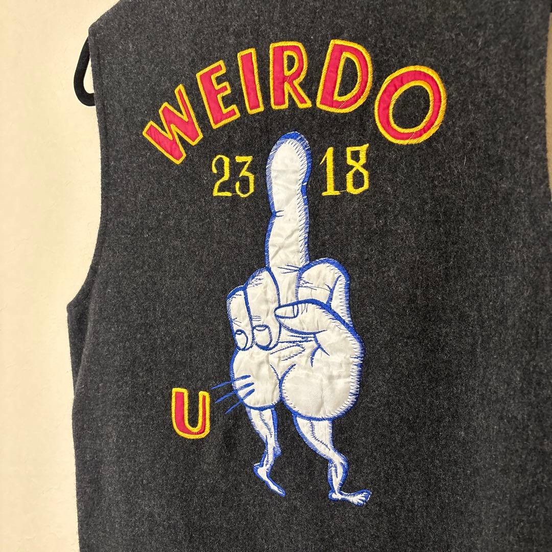 美品　Weirdo FUCK U VEST（ファックユー ベスト）　ウールベスト