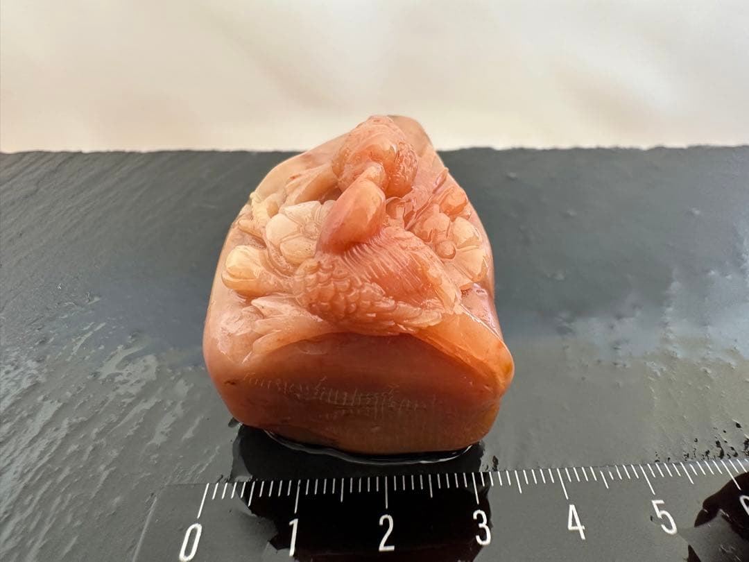 【喜鹊连枝】ラオス石　鳥　篆刻　印材 落款 遊印 雅号 書道