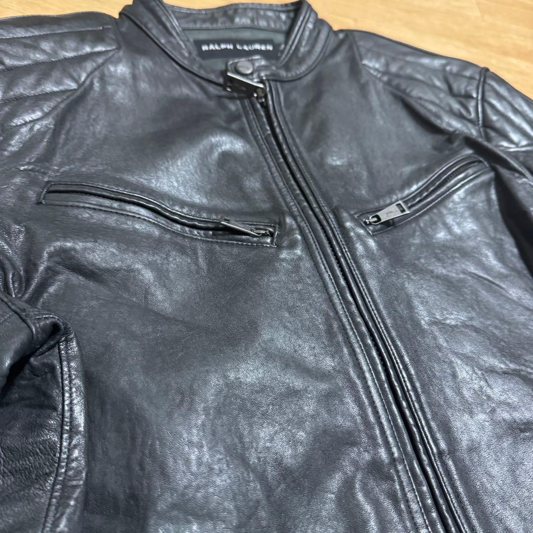 ラルフローレン ブラックレーベル Lサイズ シングルライダースジャケット