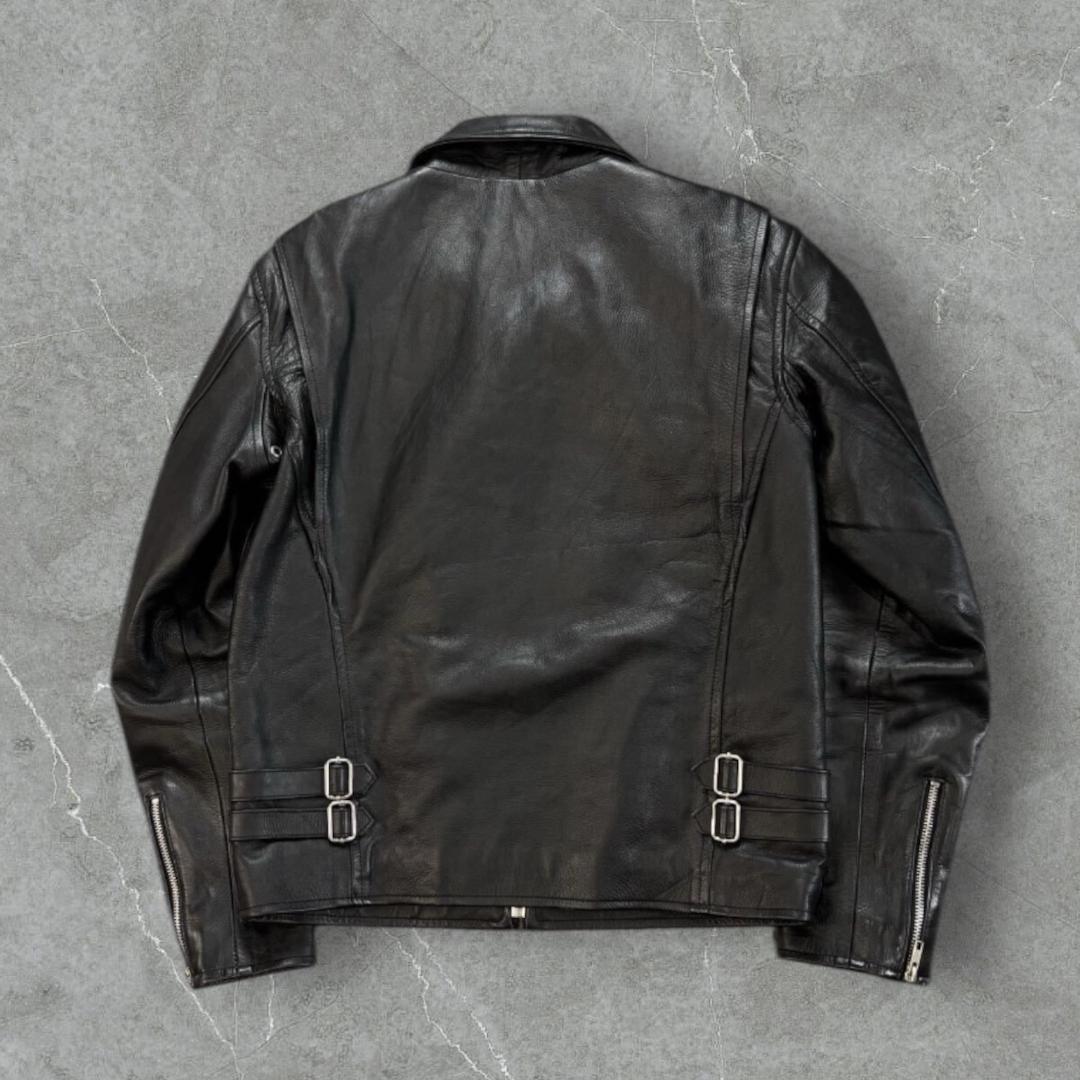 【L】HORN WORKS ホーンワークス 本革 レザー ライダース ジャケット