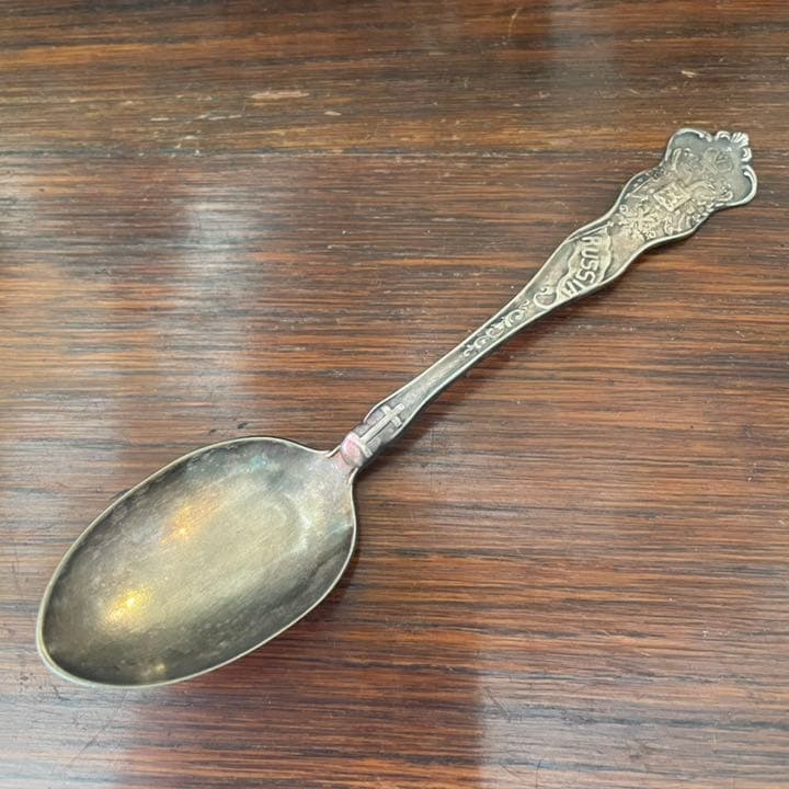 希少品！19世紀　ロシア帝国　銀食器スプーン　アンティークアールヌーヴォー/東欧