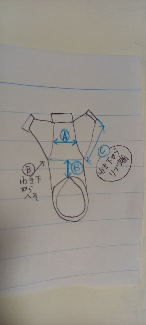 ボーダー袖の犬の服