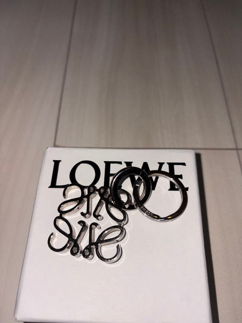 LOEWE ロエベ アナグラム キーリング シルバー
