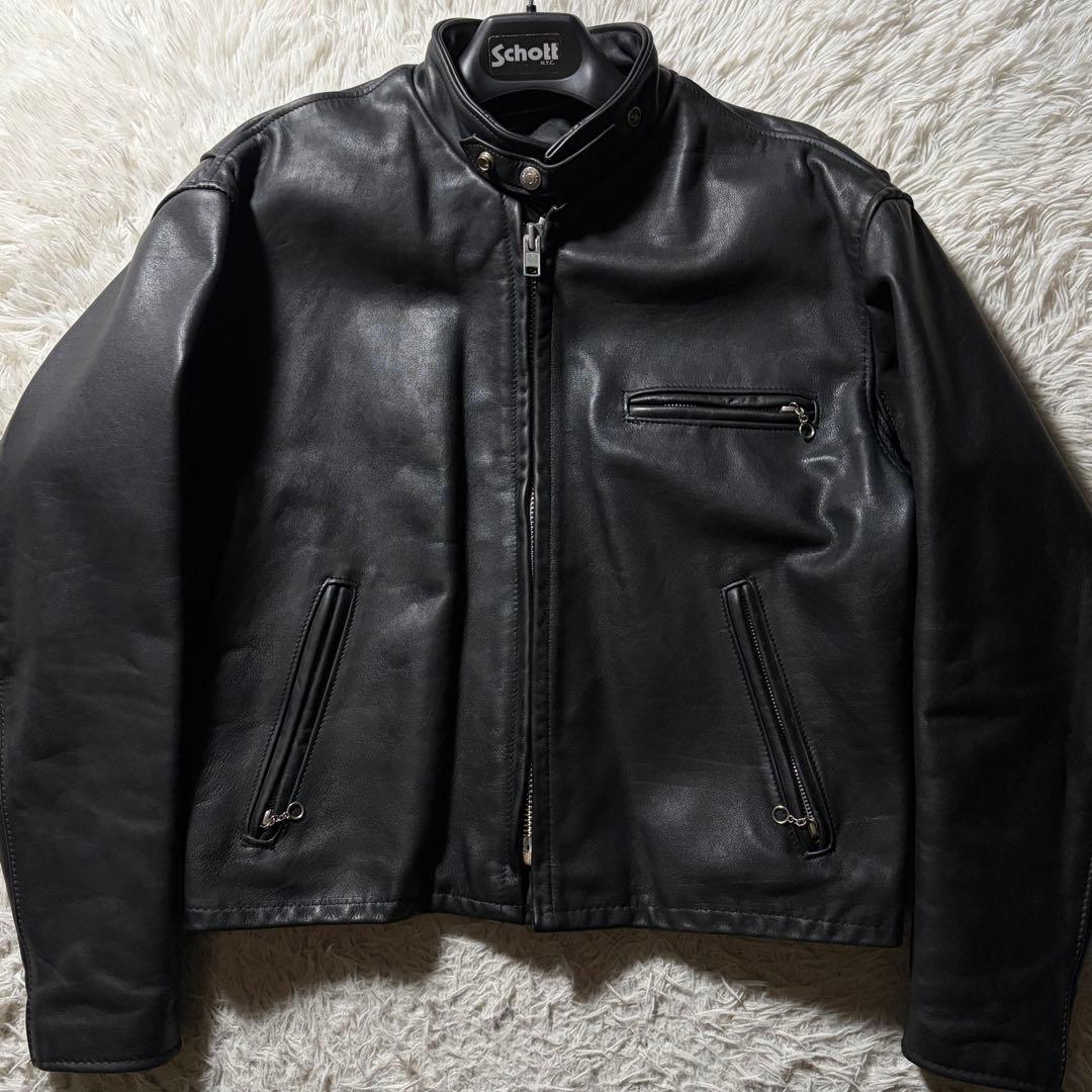 ビッグサイズ ■ショット シングルライダース ジャケット 641E 44