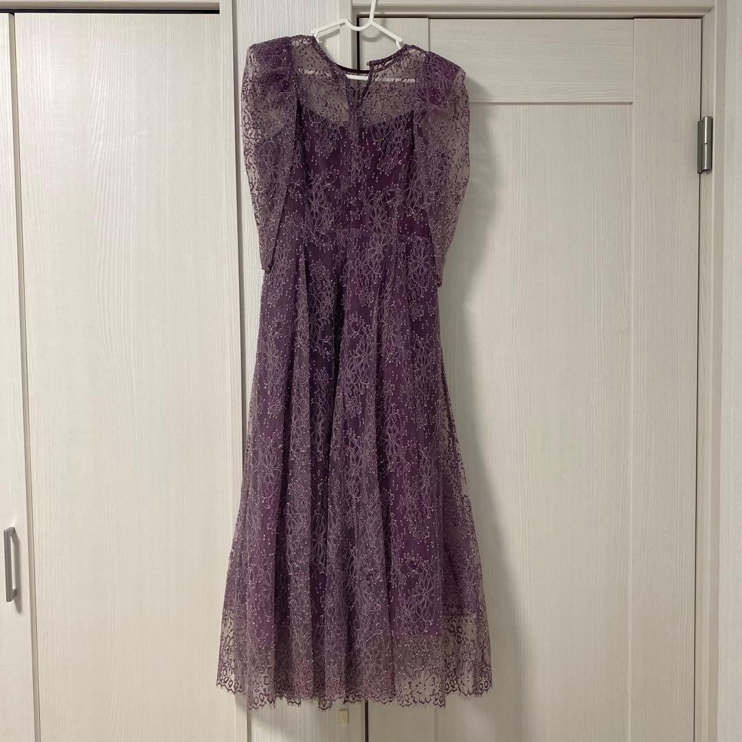 スナイデル　パワーショルダーレースドレス