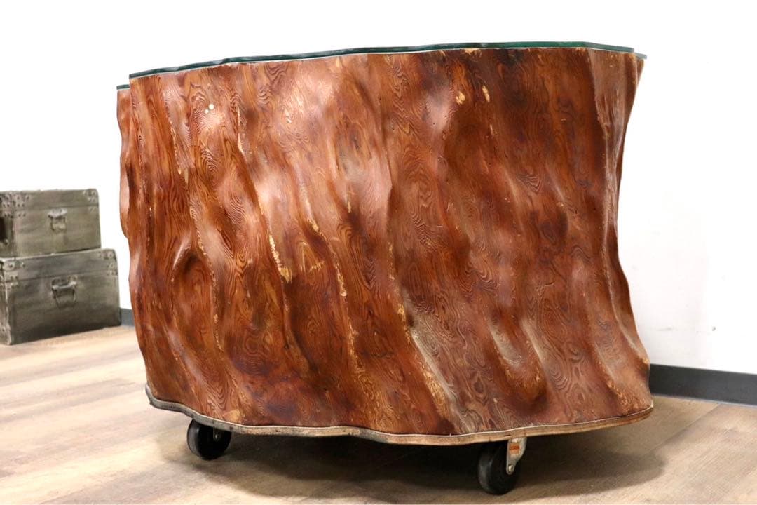 GMGK458○世界遺産屋久杉 工房家具 切株 センターテーブル リビングテーブ