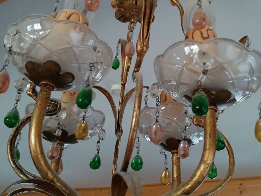 【1点物！超レア！】フランス製　アンティーク　シャンデリア　ランプ　ブロカント