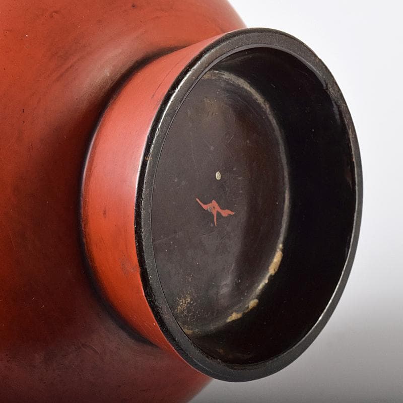 根来漆　金銀蒔絵　蟹文椀　時代箱付　M　R7922