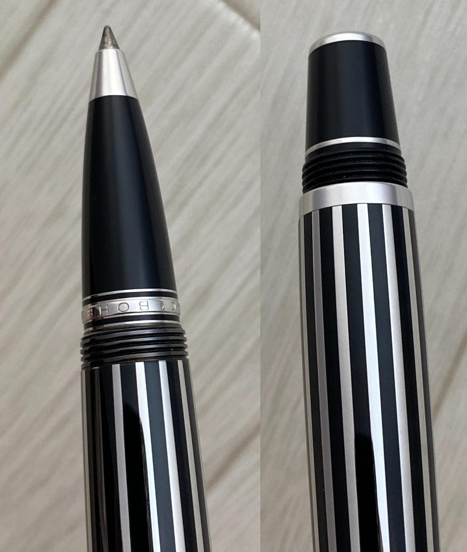 超美品　希少 モンブラン ボエム プラチナプレート クリスタル　ローラーボール