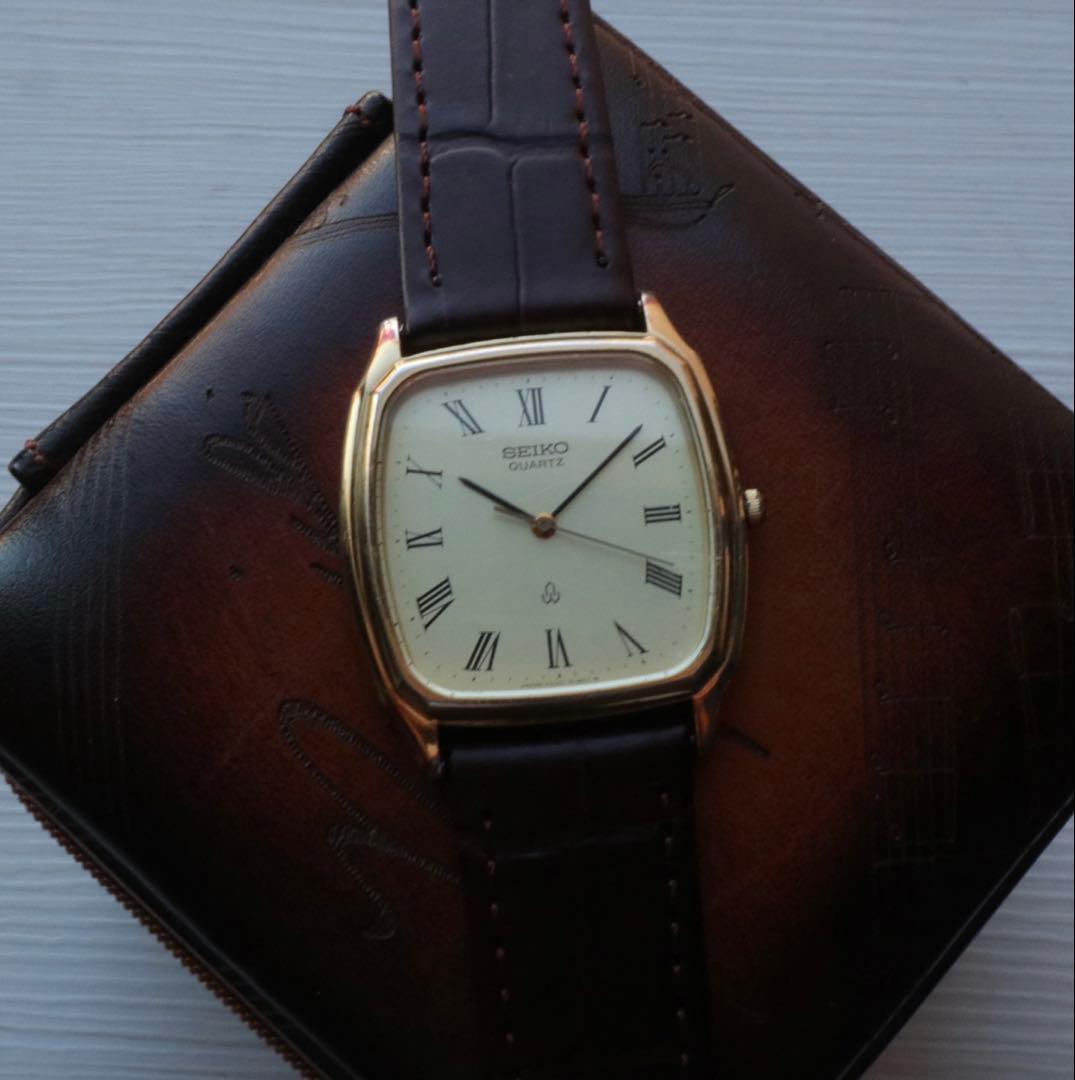 SEIKO シャリオ tank 6030 レクタンギュラー ゴールド 稼動品