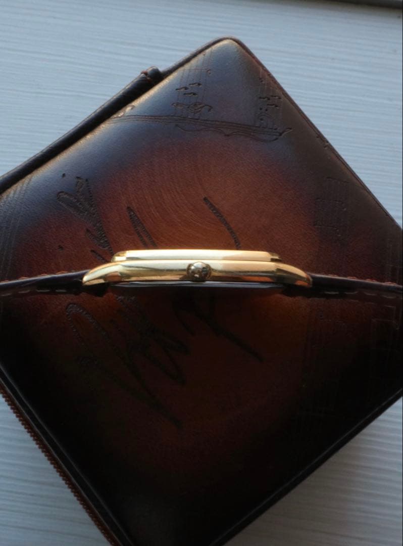 SEIKO シャリオ tank 6030 レクタンギュラー ゴールド 稼動品